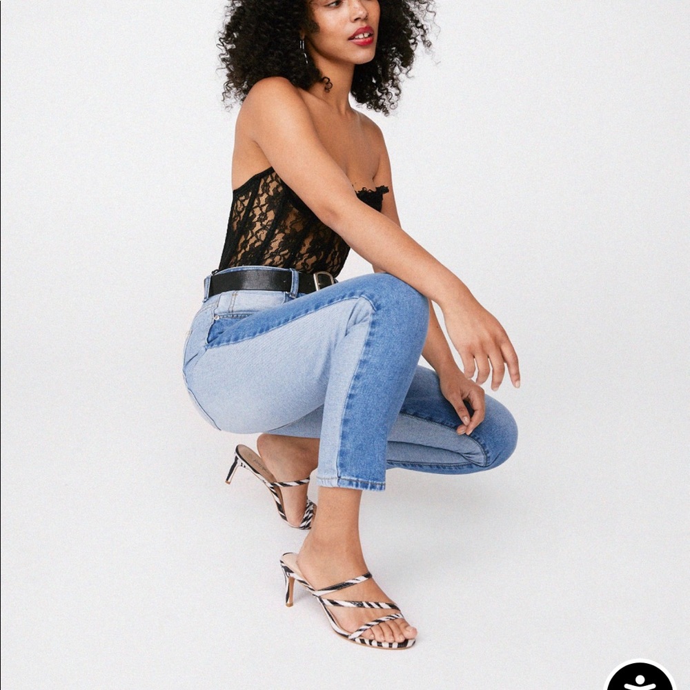 NWOT Two-tone Mom Jeans NastyGal